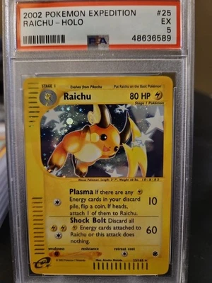 2002 Expedition Raichu Holo #25 PSA 5 - Image 1 of 2
