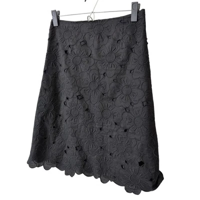 ISDA & Co. Falda Dollette Femenina Caprichosa de Encaje Negra Línea A Para Mujer 2 Algodón Foto 1 de 4