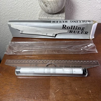 Vintage MSR Rolling Ruler With Original Box 12" Measuring Tool NOS - Image 1 of 4