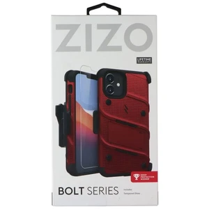 Zizo Bolt Series Case / Holster / Glass for Apple iPhone 12 Mini - Red/Black - Picture 1 of 2