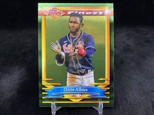OZZIE ALBIES 2021 TOPPS FINEST FLASHBACKS #75 BASE CARD / ATLANTA BRAVES - Picture 1 of 2