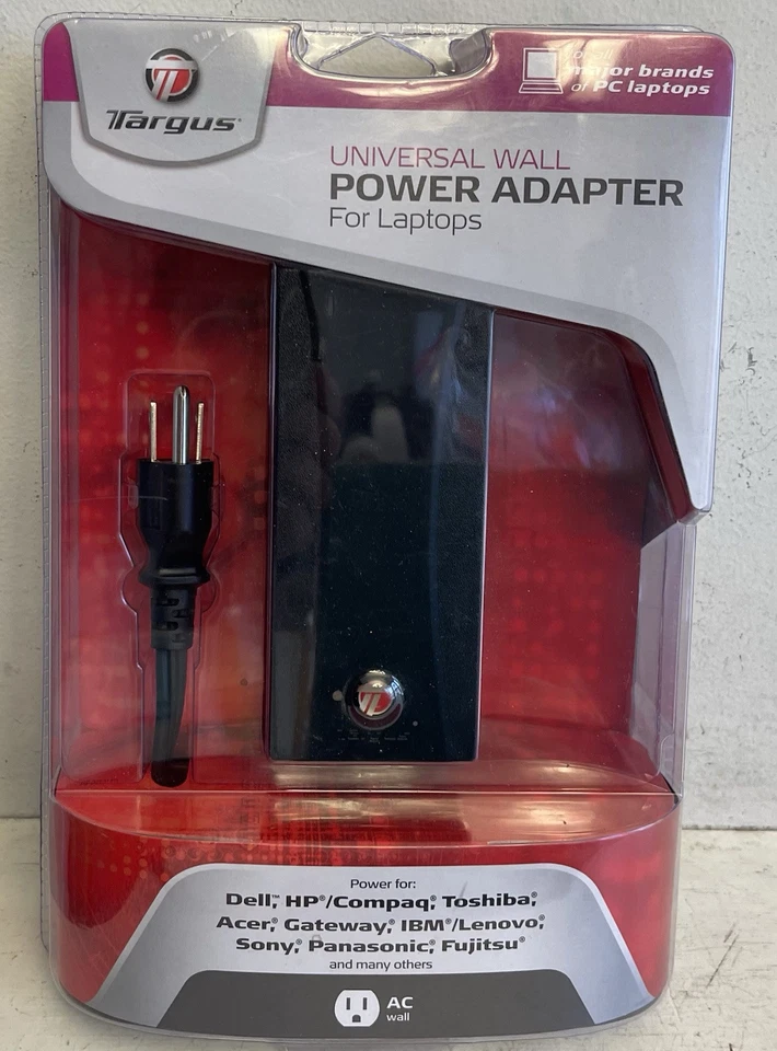 Genuine Targus Universal AC DC Wall Adapter Smart Power Supply Up to 90 Watts - Image 1 of 3