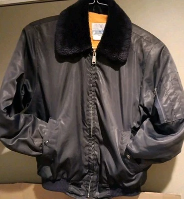 Vintage SEARS JAPAN Men's M Bomber Jacket Mens Dark Blue Work Leisure 1970s - Image 1 of 4