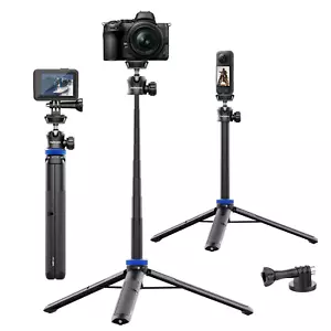 Kaiteznez Selfie Stick Tripod for Gopro Camera 62inch Extendable Tripod Stand - Picture 1 of 9