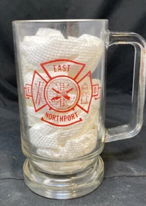 Vintage 1978 East Northport Fire Dept 70 Anniversary Clear Beer Mug - Picture 1 of 3