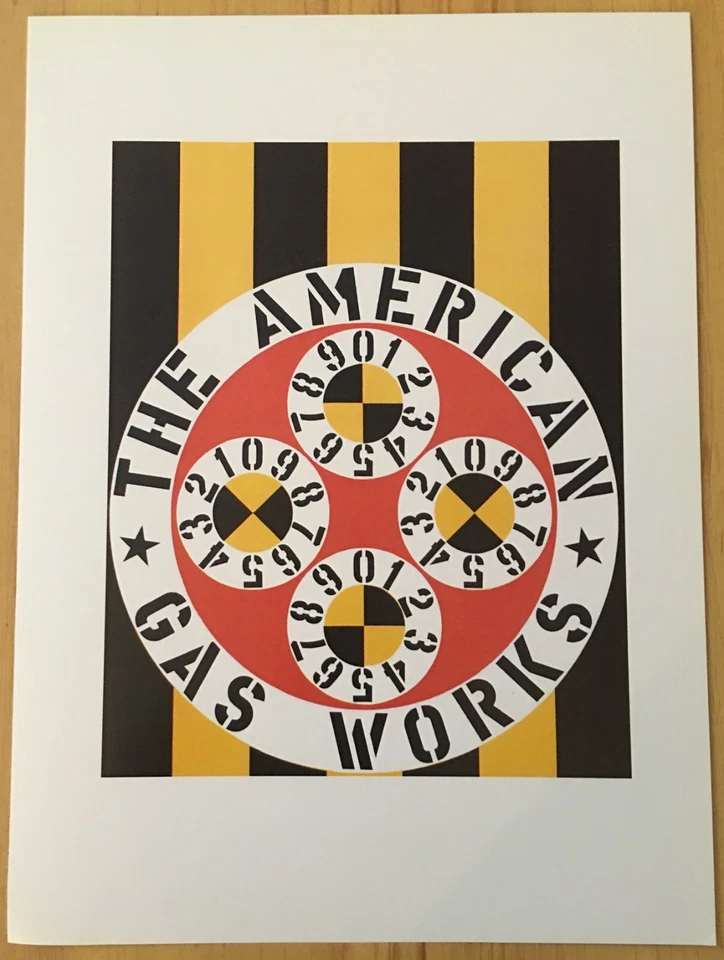 Robert Indiana American Gas Works Pop Art 9x12 Litografia 1995 Portfólio Impressão  - Imagem 1 de 1