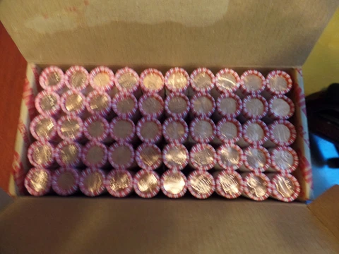50 Roll Box of 2016 Lincoln 25 P 25 D Penny Cent Shield Rolls* Cover