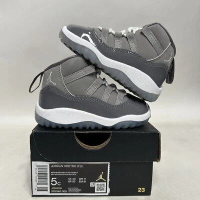 Nike Air Jordan 11 Retro OG TD “Cool Grey” 378040-005 5C Nuevo Foto 1 de 4