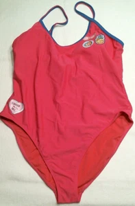 Joe Boxer Fuchsia Binding One-Piece Swim With Logos, Junior Sizes, NWT  - Picture 1 of 2