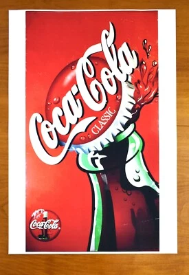 Coca-Cola Sign Poster Print Soda Advertising 1985 Two Sizes - Image 1 of 4
