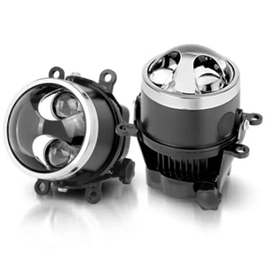 2X 3.0" Bi LED Fog Light Lamp Projector Lens Hi/Lo Beam Retrofit 6000K White 80W - Picture 1 of 11