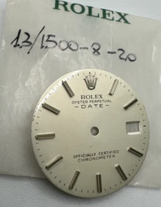 Rolex 1500 Date 34mm quadrante originale 13/1500-8-20 silver index - Imagen 1 de 5