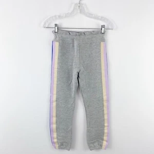 Wildfox Kids Jogger Pants Size M 7/8 Gray Sweats with Racing Stripes New - Picture 1 of 6
