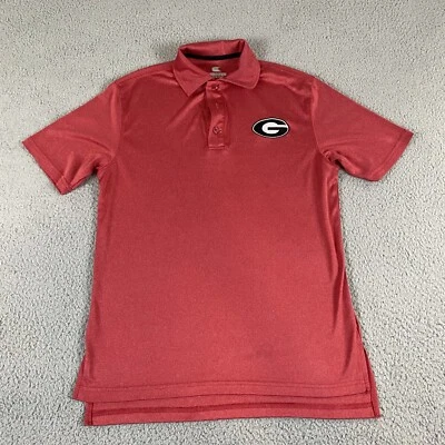 Рубашка поло Georgia Bulldogs мужская маленькая красная 100% полиэстер футбол Колизей - Изображение 1 из 4