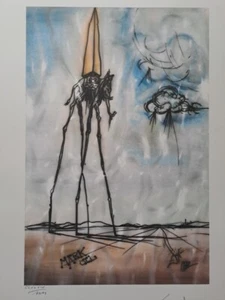 Litografía firmada a mano por Salvador Dalí - Elefante espacial - Imagen 1 de 8