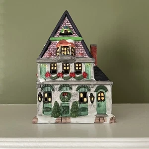 Trim A Home 1995 Porcelain Holiday House Vintage Height 5 1/4" Christmas Decor - Picture 1 of 5
