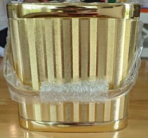 Culver 4 Qt. Ice Bucket 712 Meridian 2-Tone Gold NEW In Box Vintage Retro MCM