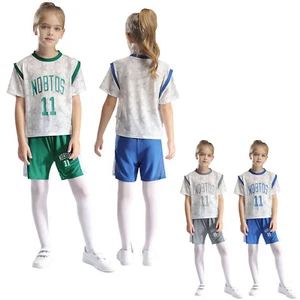 Kids Girls Boys Tracksuit Ballet Sports Sets Quick-Drying T-shirt And Shorts - Picture 1 of 36