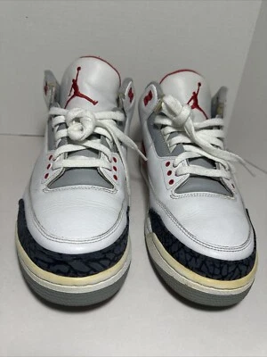 Jordan 3 Retro Fire Red White 2007 Basketball Shoes Men's Sz 10.5 136064-161 - Image 1 of 4