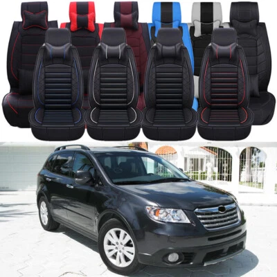 PU Leather Car Seat Cover Front +Rear Cushion Paded Protector For Subaru Tribeca Foto 1 de 4