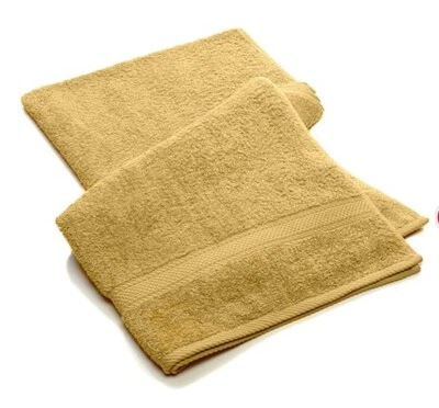 Juego de toallas de baño - Paquete de 3 toallas de baño 100 % algodón doradas Foto 1 de 4