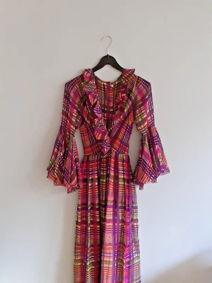 ROBE HAUTE COUTURE PAULETTE BURAUD 34/36  Organza soie VINTAGE 70 RARISSIME ! - Photo 1/4