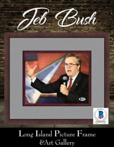 Jeb Bush Politician Signed 8x10 Color Photo Newly Custom Framed Beckett COA - Picture 1 of 5