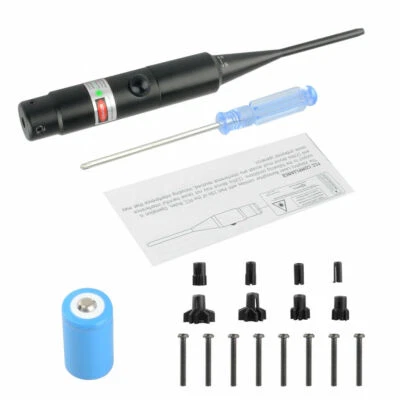 Green/Red Laser Bore Sighter Kit For 177 to 50 Caliber Handguns Shotguns Rifles