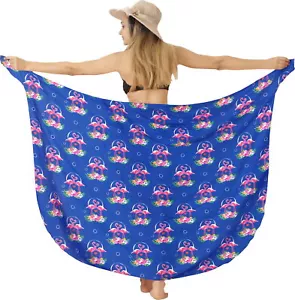 HAPPY BAY Women's Sarong Beach Swimsuit Cover up Wrap 78" X 39" Royal Blue_AA24 - Picture 1 of 3