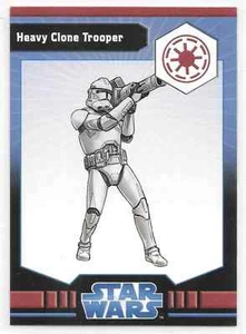 2009 Star Wars Miniatures Heavy Clone Trooper Stat Card Only Near Mint - Picture 1 of 2