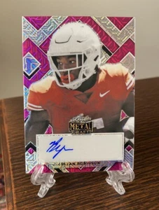 2022 Leaf MD Bijan Robinson Purple Mojo Portrait Auto rookie 7/7 1/1 # Mtch SSP - Picture 1 of 3