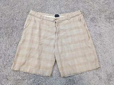 IZOD Chino Shorts Mens 36 Beige 55% Linen Golf Casual - Image 1 of 4