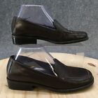 Easy Spirit Shoes Womens 7.5 Murray Loafers Slip On Heels Comfort Brown Leather