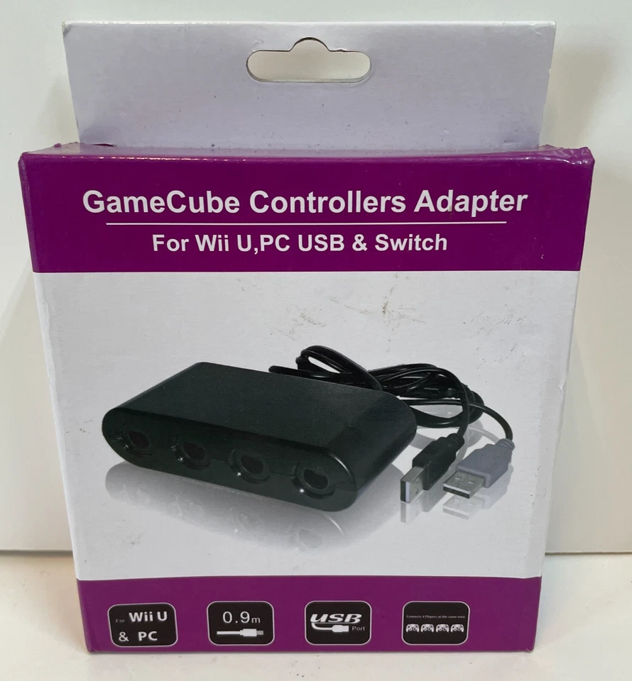Nintendo GameCube Controllers Adapter for Wii U, PC USB & Switch New - Image 1 of 2