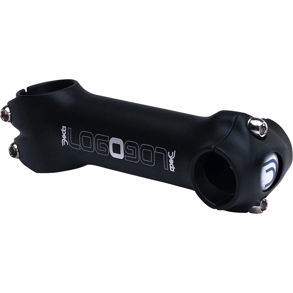 Deda Elementi Logo Bike Stem Black/White Alloy - 26mm Clamp - 28.6mm Steerer - Image 1 of 1