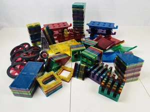 Shape Mags Play Mags Magnatile Magnetic Tiles Huge Lot Multicolor - Picture 1 of 15