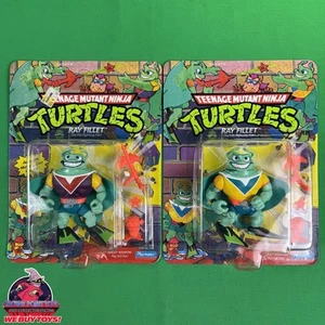 Ray Fillet + Variant Mutant Color Change TMNT Playmates 1990 Unpunched Card - Picture 1 of 15