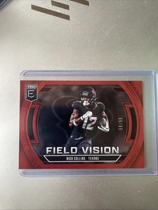 2025 Panini Donruss Elite Nico Collins Field Vision #3 Red Foil /99 Texans NFL - Bild 1 von 2