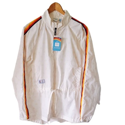 New 2024 Aldi Gear Ladies Windbreaker Rainbow Stripe Jacket Women's S NWT - Image 1 of 4
