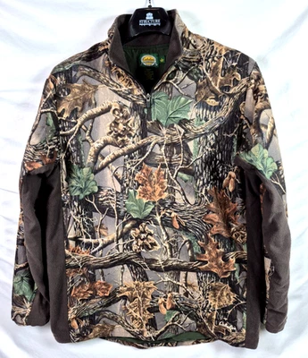 Cabelas 1/4 Zip Pullover Mens Large Camo Seclusion 3D Hunting Fleece - Image 1 of 4