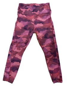 Athleta Womens Sz M Medium Rose Pink Camo Ultimate Stash Printed 7/8 Tight - Picture 1 of 4