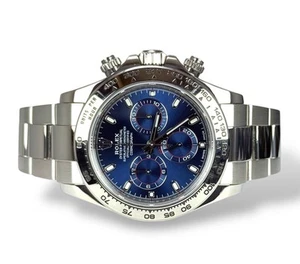 ROLEX Daytona - 116509 - White Gold - 2018 - Box and Papers - Blue Dial - Picture 1 of 10