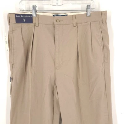 Polo Ralph Lauren Pants Mens 36 x 30 Classic Chino Pleated Cotton - Image 1 of 4
