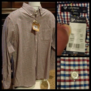 Camicia uomo 38 Cremieux classica manica lunga bottoni check grande prezzo al pubblico consigliato $59,50 - Foto 1 di 12