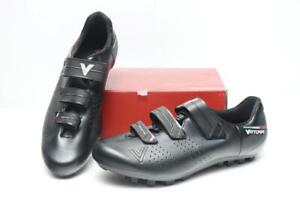 New Men's Vittoria Rapide MTB Shoes 44 10 Black 2-Bolt SPD Mountain Bike Gravel