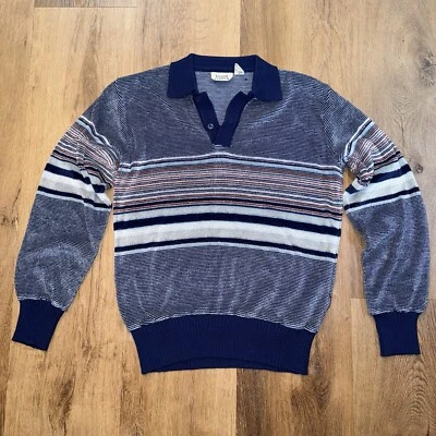 丝绒经典衬衫特里布复古迪斯科溜冰时髦条纹男式小号 — 第 1/4 张图片