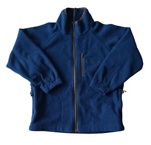 Columbia Youth 6/7 Blue Fleece Full Zip Jacket Zipped Pockets