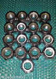 CUSTOM CHROME 1/2-20 CHROME NYLON LOCK NUTS 17/PACK 14-632 - Bild 1 von 2