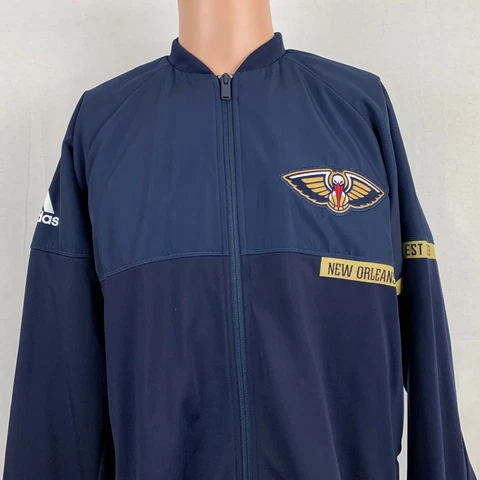 Adidas New Orleans Pelican Basketball On Court Warm Up Jacket NBA Sewn Size M Cover