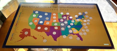 First State Quarters of the United States Collector’s Map 1999-2008 Complete Set - Image 1 of 4